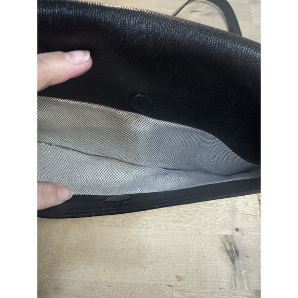 Rebecca Minkoff Jean Black Leather Convertable Crossbody Bag Silver Chain - Picture 15 of 15